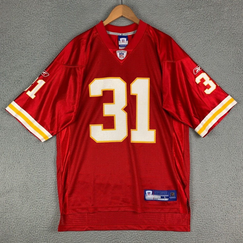 Vintage Reebok Kansas City Chiefs Priest Holmes Jersey Men's Large Red #31 NFL